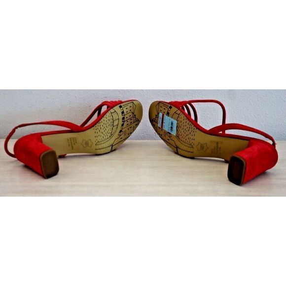Bella Vita Women's Sz 12 N Red Zariah Block Heel Leather Slingback Sandals - Picture 4 of 8